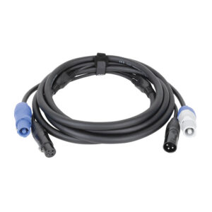 FP20 Hybrid Cable - Power Pro & 3-pin XLR - DMX / Power 3 m, rivestimento di colore nero