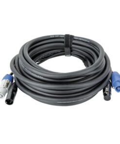 FP21 Hybrid Cable - Power Pro & 5-pin XLR - DMX / Power 10 m, rivestimento di colore nero