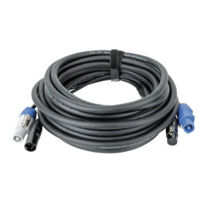 FP21 Hybrid Cable - Power Pro & 5-pin XLR - DMX / Power 10 m, rivestimento di colore nero