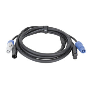 FP21 Hybrid Cable - Power Pro & 5-pin XLR - DMX / Power 3 m, rivestimento di colore nero