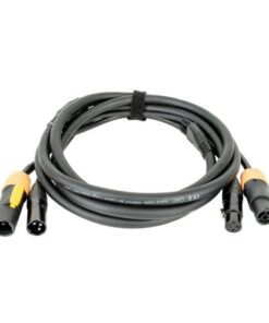 FP22 Hybrid Cable - Power Pro True & 3-pin XLR - DMX / Power 3 m, rivestimento di colore nero