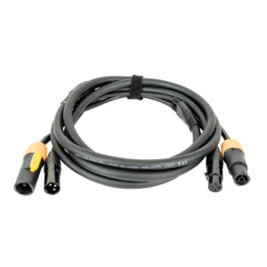 FP22 Hybrid Cable - Power Pro True & 3-pin XLR - DMX / Power 3 m, rivestimento di colore nero