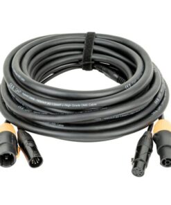 FP23 Hybrid Cable - Power Pro True & 5-pin XLR - DMX / Power 1,5 m, rivestimento di colore nero