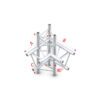 Pro-30 Triangle P Truss - T-Cross 3-way vertical, apex up - 50 cm ATB37sp - 90Â° corner - silver - P