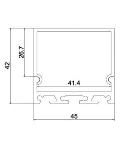 Profile Pro-Line 33 Profilo di alluminio LED con diffusore opaco in PMMA