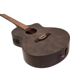 DIMAVERY STW-50 Western Guitar,brown