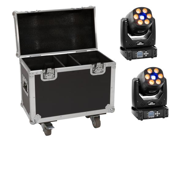 EUROLITE Set 2x LED TMH-H90 + Case with wheels
