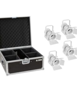EUROLITE Set 4x LED THA-20PC TRC Theater-Spot wh + Case