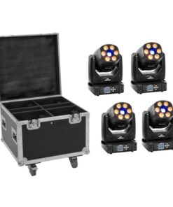 EUROLITE Set 4x LED TMH-H90 + Case with wheels