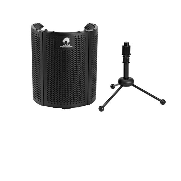 OMNITRONIC AS-04 Desk-Microphone-Absorber System, foldable incl. tripod