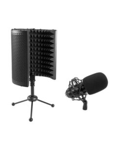OMNITRONIC Set MIC CM-78MK2 Large Diaphragm Condenser Mic + AS-04 Desk-Microphone-Absorber System
