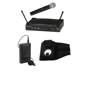 OMNITRONIC Set VHF-250 Wireless Mic Set + Transmitter + Armbelt 214MHz