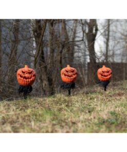 EUROPALMS Halloween Pumpkins with Stake, Set of 3, 39cm