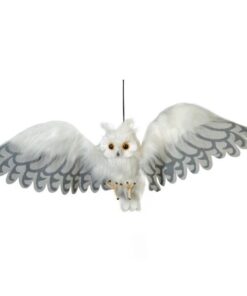 EUROPALMS Halloween Snow Owl, animated, 80cm