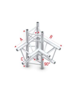 Pro-30 Triangle F Truss - T-Cross + up/down 5-way - 50 cm ATF51sp - 90Â° corner - silver - F