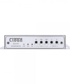 Amplificatore 1 x 40 watt 4 ohm, 2 ingressi linea, 1 ingresso microfonico con EQ e GAIN regolabili,