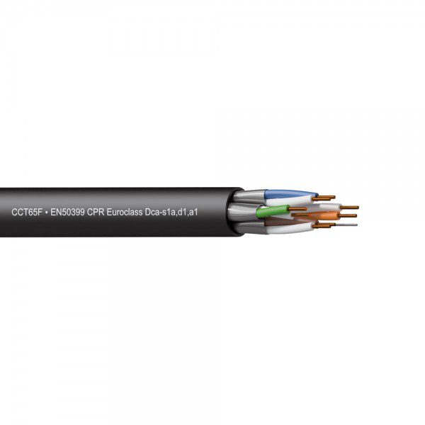 Cavo CAT6A - U/FTP - solid 0.25mm² 23AWG - EN50399 CPR Euroclass Dca - s2,d1,a1 - CONTRACTOR