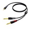 Cavo segnale MINI JACK maschio stereo - 2 x JACK maschio - CLASSIC
