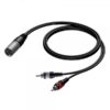 Cavo segnale XLR maschio - 2 x RCA maschio - BASIC