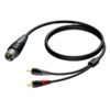 Cavo segnale XLR maschio - 2 x RCA maschio - CLASSIC