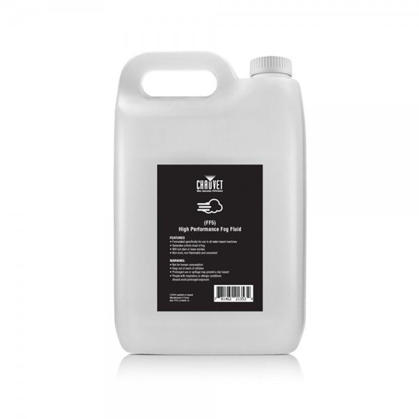 Confezione da 4 taniche da 5 litri di liquido water-based per macchine fumo, non è tossico