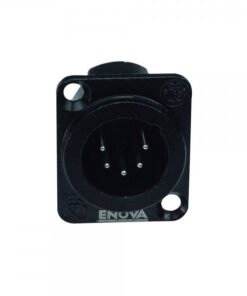 Connettore XLR 5 poli maschio pannello, contatti a saldare, compatibile D size (diametro foro 24 mm)