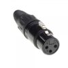 Connettore XLR femmina volante 3 poli, confezione da 5 pezzi, colore nero