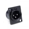 Connettore XLR maschio pannello 3 poli, confezione da 5 pezzi, colore nero