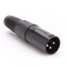 Connettore XLR maschio volante 3 poli, confezione da 5 pezzi, colore nero