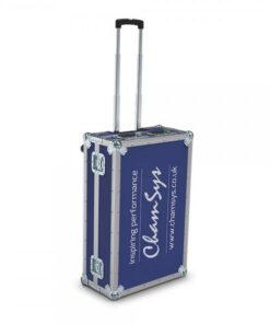 Flight case per console MagicQ MQ250 Stadium - (colore blu) - con ruote