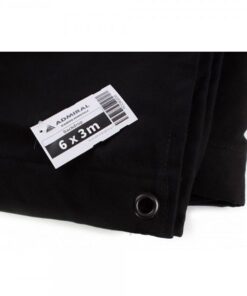 Fondale Backdrop 320 g/m², larghezza 6 metri, occhielli di fissaggio, colore nero