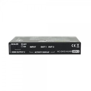 HDMI 1x2 18 GBPS Splitter con HDR & EDID Management, Audio De-embedding, downscaling