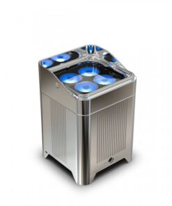 Kit di 6 proiettori led a batteria con ricevitore W-DMX, completi di flight case e carica batterie