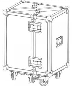 M12 Flight case Twinpack - Flight case per due diffusori stage monitor M12