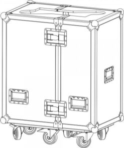M15 Flight case Twinpack - Flight case per due diffusori stage monitor M15