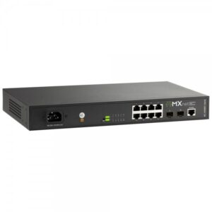 MXNet network switch 8 porte RJ45 (1G), 2 slot SFP fibra 1GB, processamento AV intelligente, PoE+
