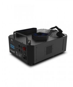 Macchina del fumo con LED RGBA+UV, liquido QDL, controllata in DMX, flight case incluso