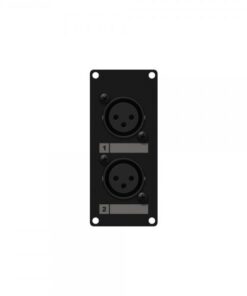 Pannello con 2 XLR femmina Neutrik - terminal block 3 poli per frame CASY, 1 spazio