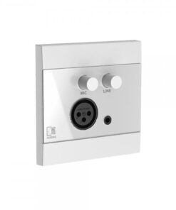 Pannello da incasso per diffusori ARES5A, ingresso linea 3.5 mm JACK + ingresso microfoni, bianco