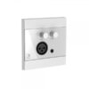 Pannello da incasso universale - Ingresso microfonico e linea, 80x80 mm, colore bianco