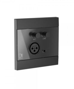 Pannello da incasso universale - Ingresso microfonico e linea, 80x80 mm, colore nero