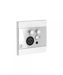 Pannello da incasso universale - Ingresso microfonico e linea, ricevitore Bluetooth, 80x80 mm, bianc