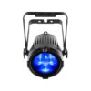 Proiettore 3 LED (quad-color RGBW) 40W, (2.5A), zoom da 7° a 42°, controllo DMX, IP65