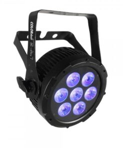 Proiettore 7 LED (hex-color RGBAW+UV) 10W, (2.3 A), angolo beam 21°, controllo in DMX/RDM, IP65