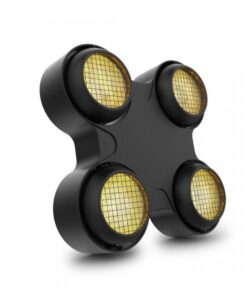 Proiettore blinder e strobo,  4 LED (WW) 100 W, (2.3 A), 3096 K, pixel 2x2, controllo in DMX