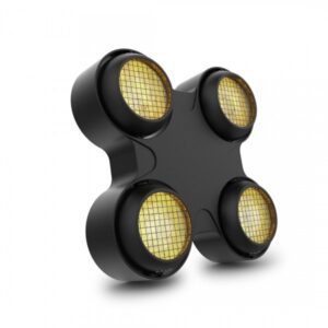 Proiettore blinder e strobo,  4 LED (WW) 100 W, (2.3 A), 3096 K, pixel 2x2, controllo in DMX