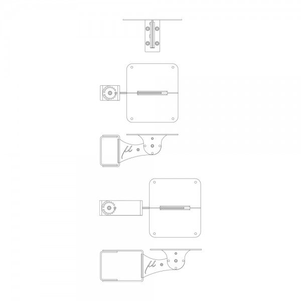 Speaker Bracket - staffa per montaggio a parete, verticale o orizzontale del diffusore MicrHome Nano