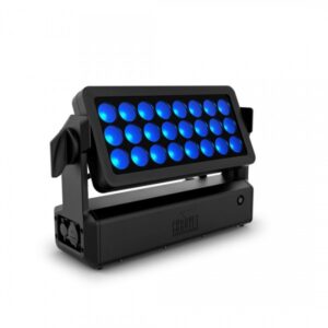 Wash light con 24 quad-color led RGBW, alimentato a batteria e rete, ricevitore W-DMX