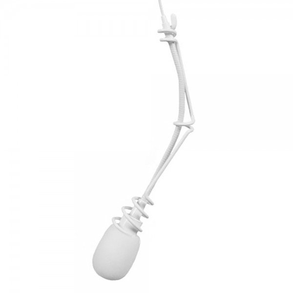 Microfono a condensatore versione hanging, cardioide (unidirezionale), mini xlr 4 pin, colore bianco