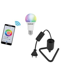 EUROLITE Set LED E27 RGB/WW/CW WiFi + Triangle base black